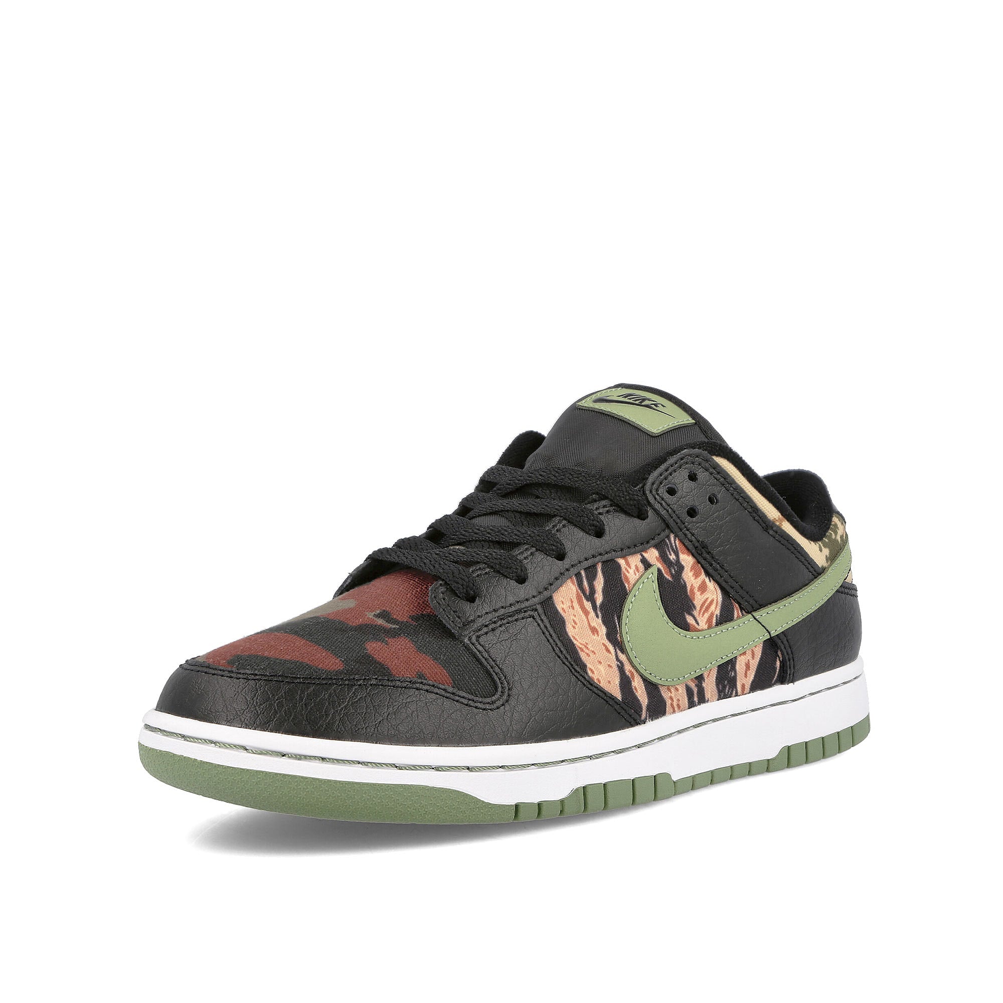 Nike dunk low se Black / Oil Green - White - Total Orange  Detail view 1 | Overkill
