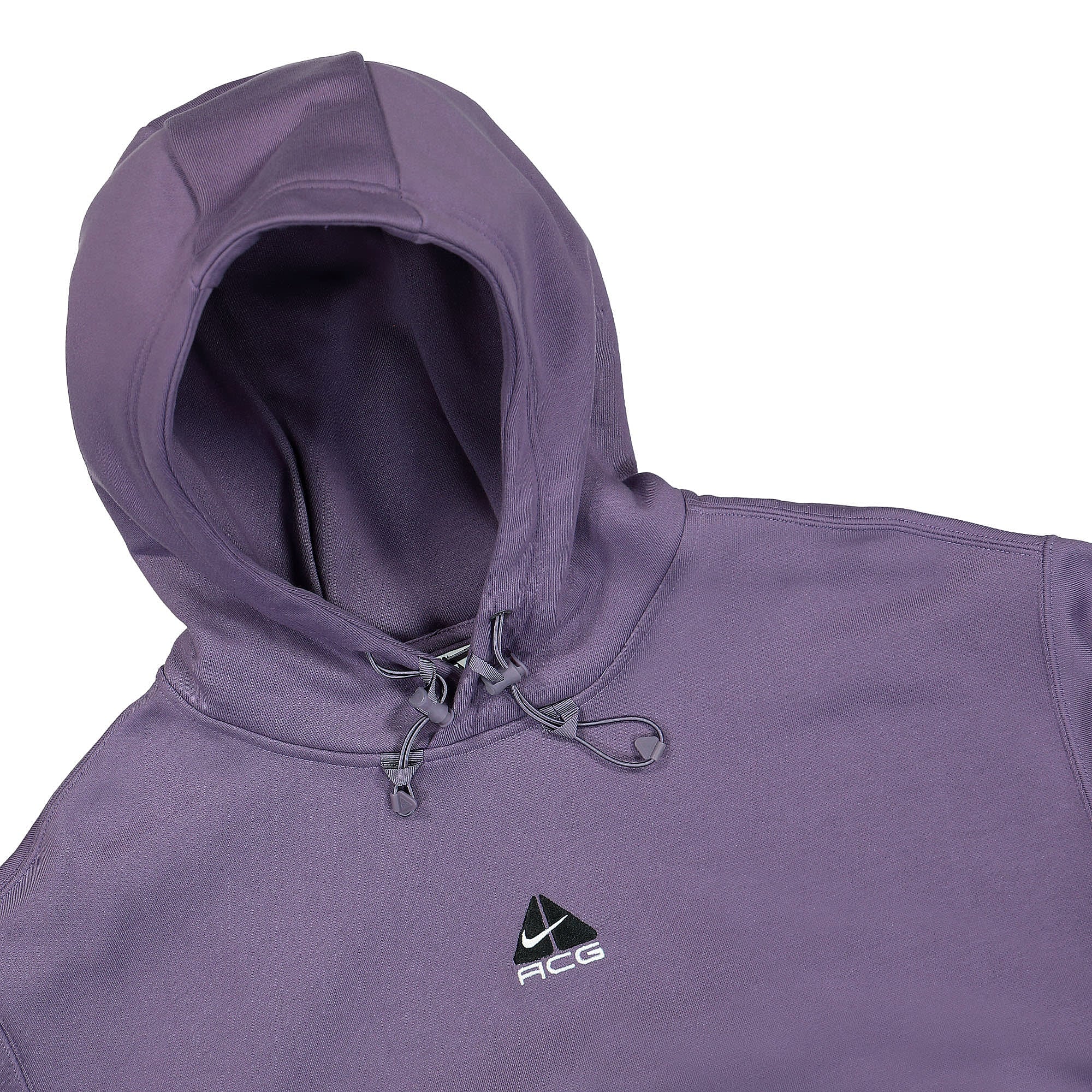 Nike NRG ACG Therma FIT Fleece Pullover Hoodie Canyon Purple / Amethyst Wave - Summit White Hoodies Close-up | Overkill