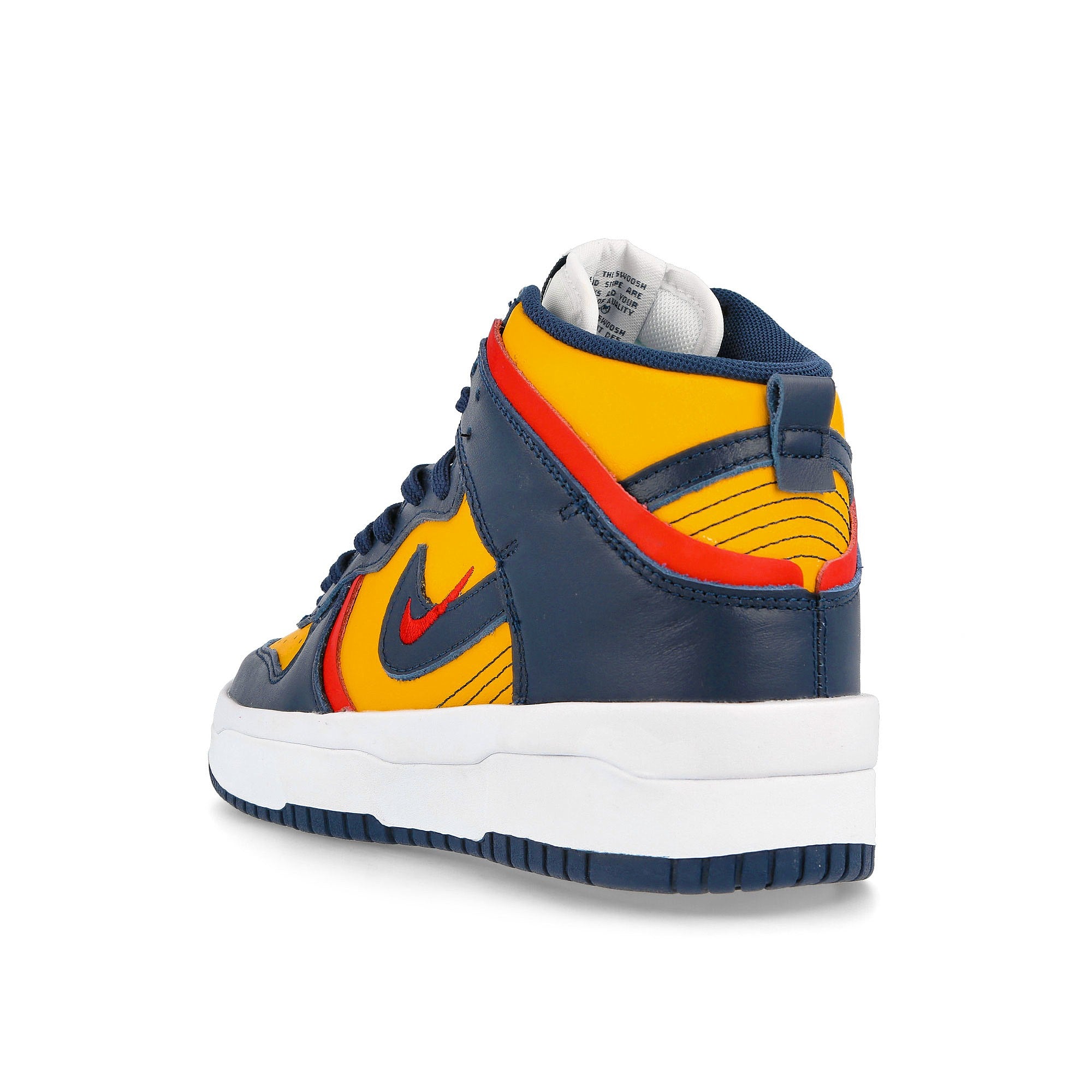 Nike wmns dunk high rebel Varsity Maize-Midnight Navy High Top Sneakers  Material | Overkill