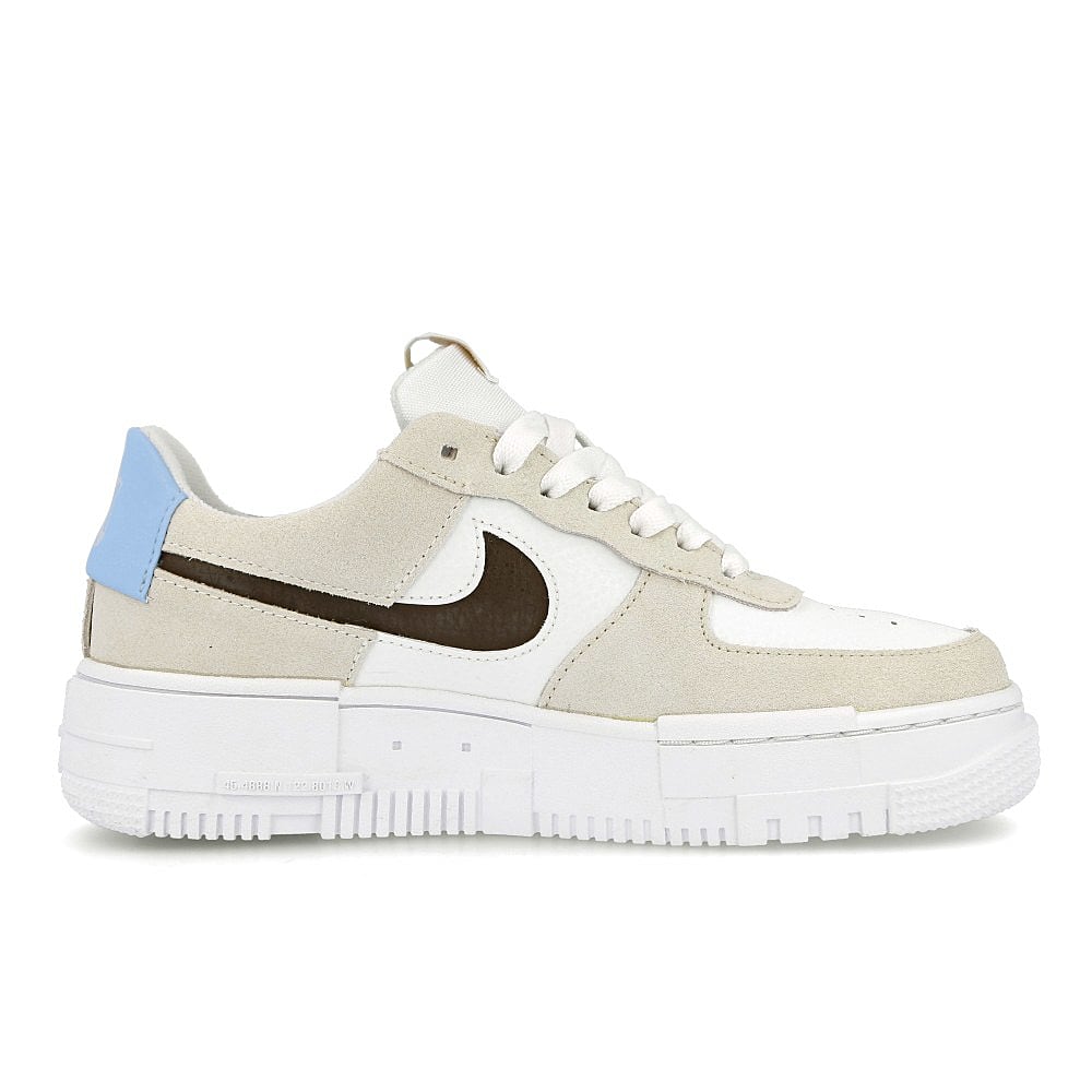 Nike wmns air force 1 pixel Desert Sand / Dark Cinder - White   Material | Overkill