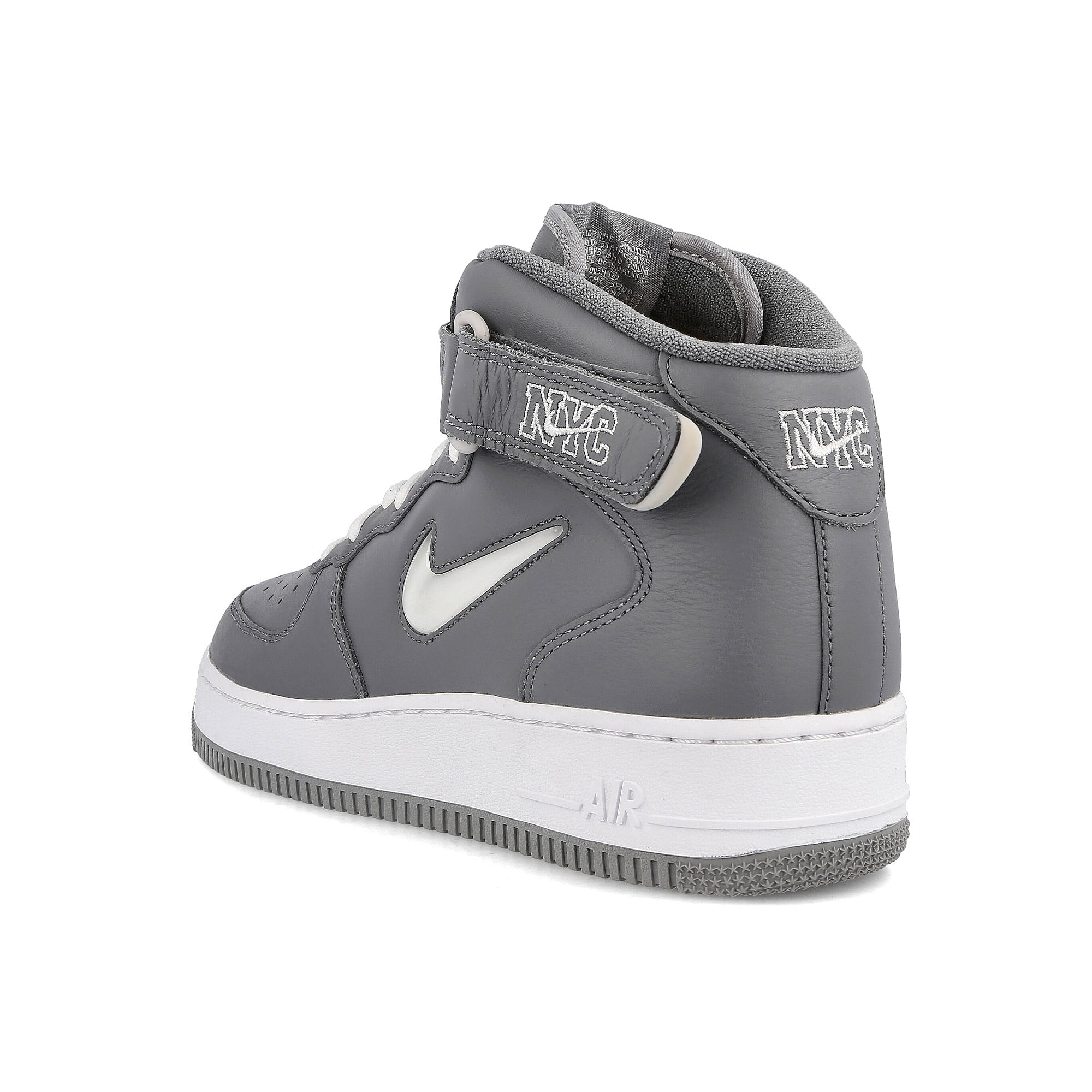 Nike air force 1 mid Cool Grey-White - Metallic Silver Mid Top Sneakers  Material | Overkill