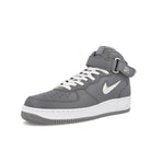Nike air force 1 mid Cool Grey-White - Metallic Silver Mid Top Sneakers  Close Up | Overkill