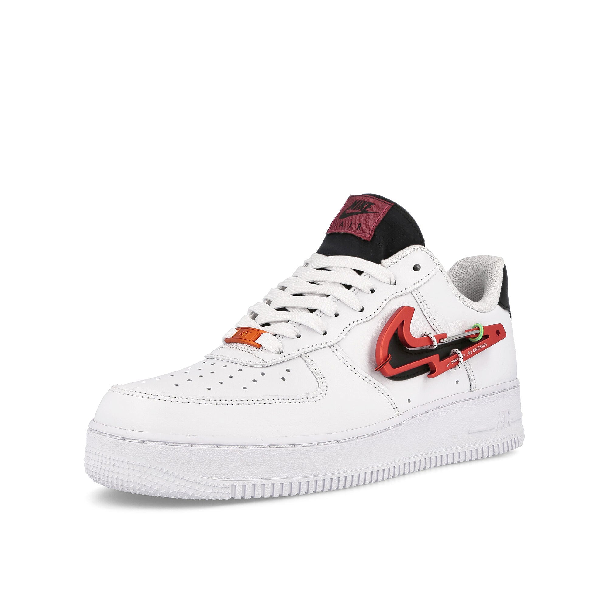 Nike air force 1 07 premium White / Black - Pomegranate - Habanero Red  Detailfoto | Overkill