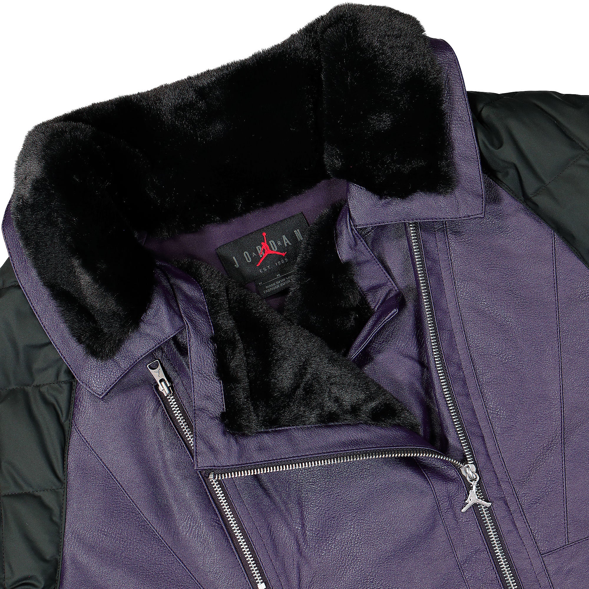 Jordan Wmns Air Jordan New Classic 2.0 Trench Cave Purple / Black / Black / Brushed Silver Coats Close-up | Overkill