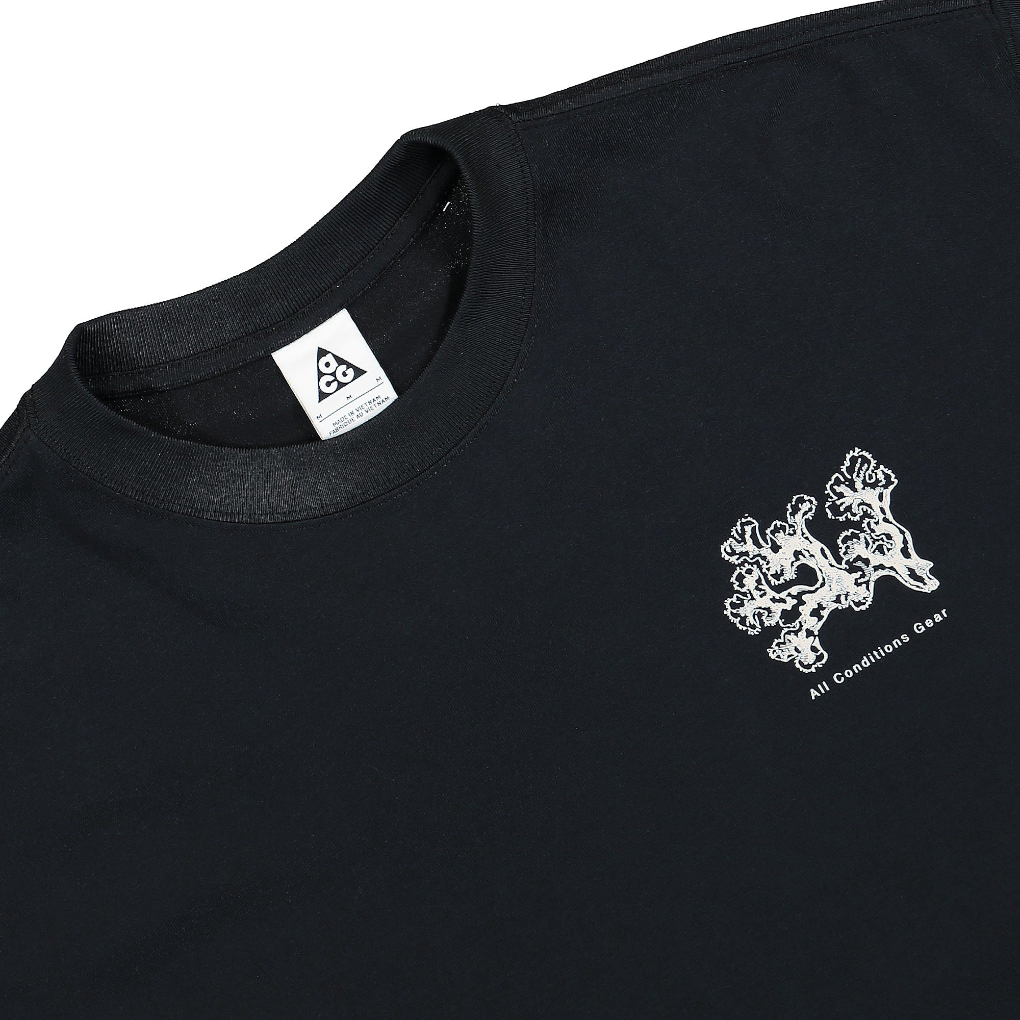 Nike NRG ACG Longsleeve Iceland Info Tee Black Longsleeves Close-up | Overkill