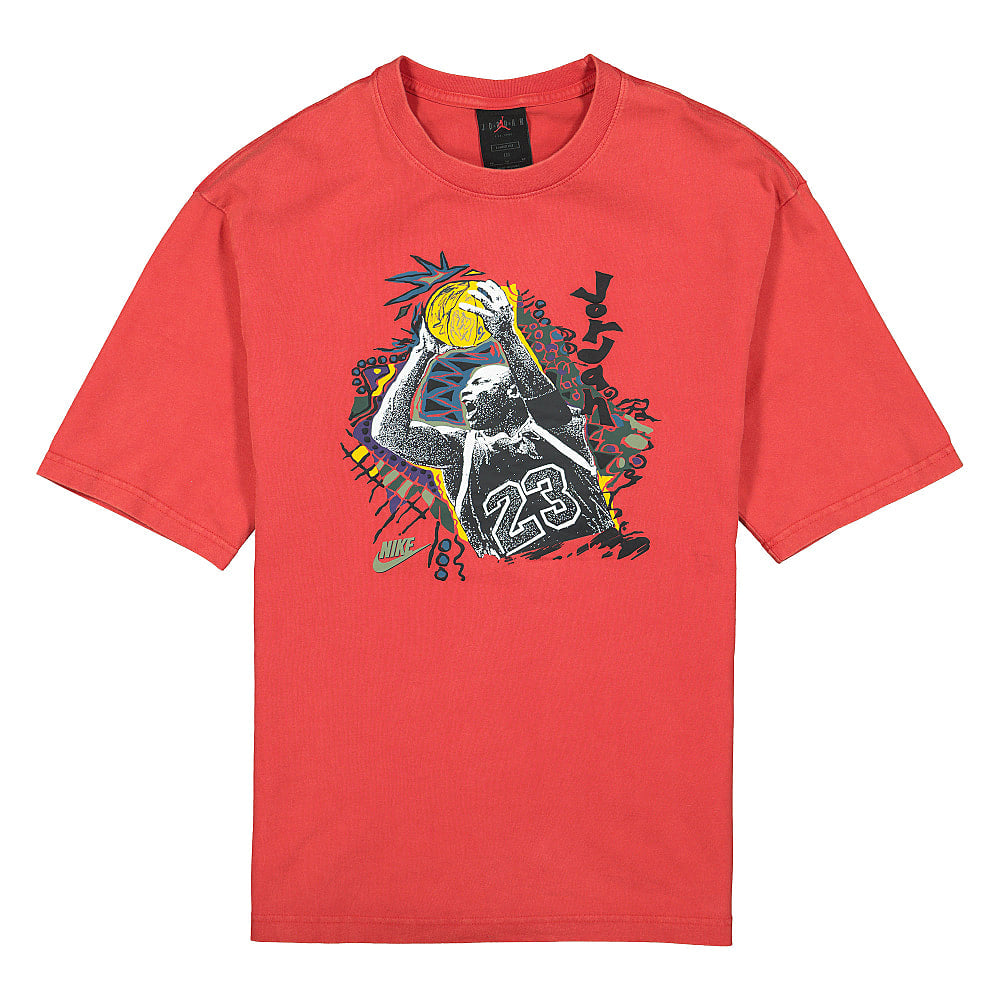 Jordan Air Jordan Vintage Wash Jumpshot SS GFX Crew University Red T-Shirts DJ6599 657 | Overkill