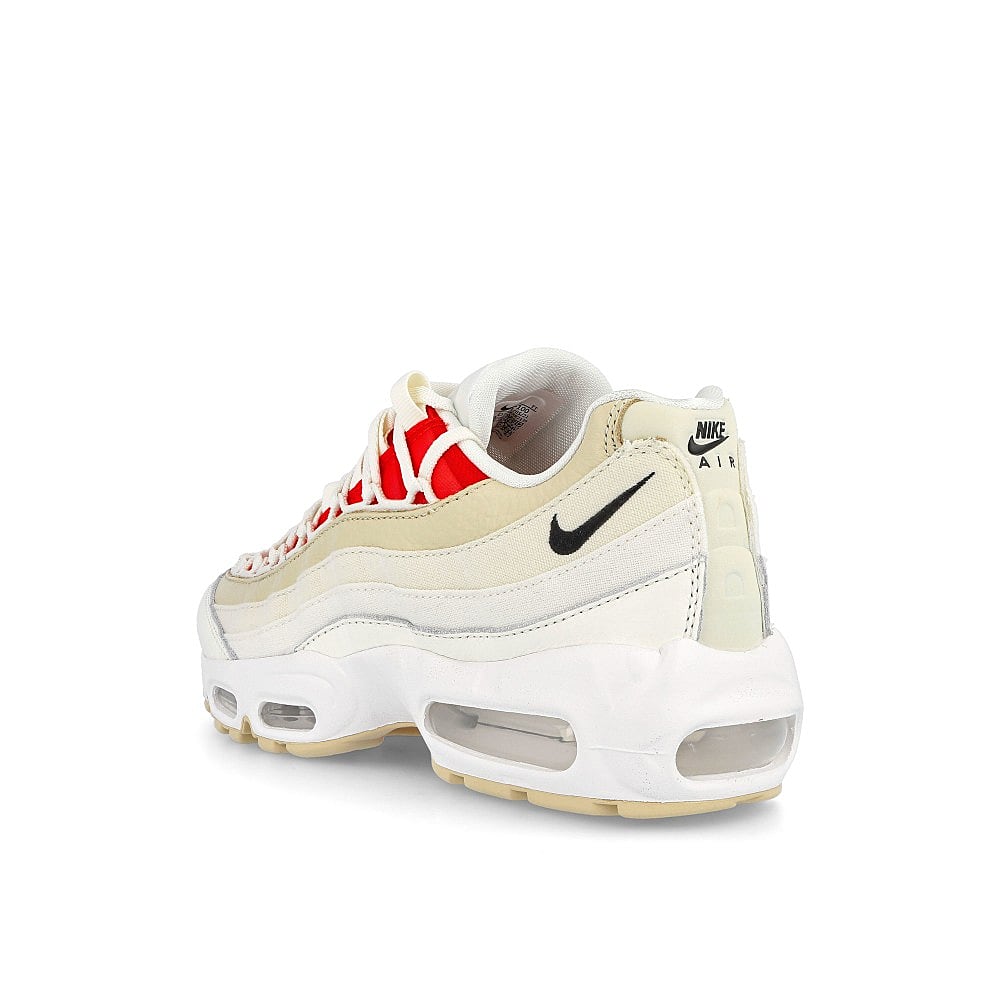 Nike wmns air max 95 Sail-Black - Chile Red - Coconut Milk Sneakers  Material | Overkill