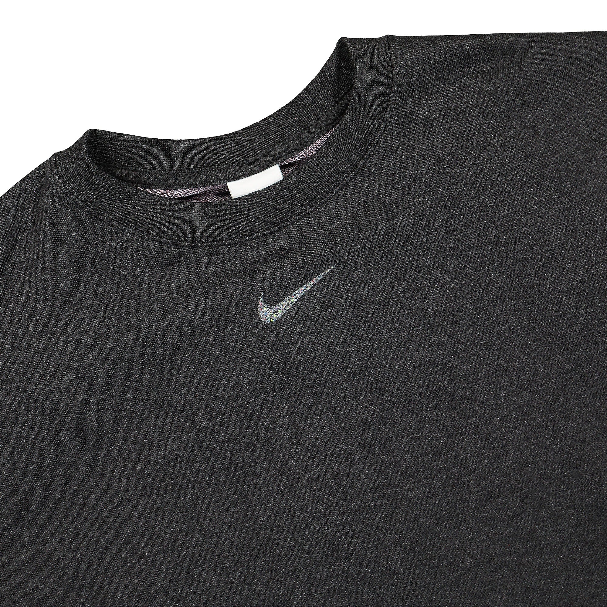 Nike Wmns NSW Essentials Collection Fleece Sweatshirt Black Heather / White Sweatshirts Close-up | Overkill