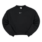 Nike Wmns NSW Essentials Collection Fleece Oversize Crew Black / White Sweatshirts DJ7665 010 | Overkill