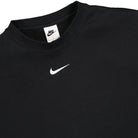 Nike Wmns NSW Essentials Collection Fleece Oversize Crew Black / White Sweatshirts Close-up | Overkill