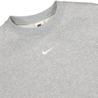 Nike Wmns NSW Essentials Collection Fleece Oversize Crew Dk Grey Heather / Base Grey / White Sweatshirts Close-up | Overkill