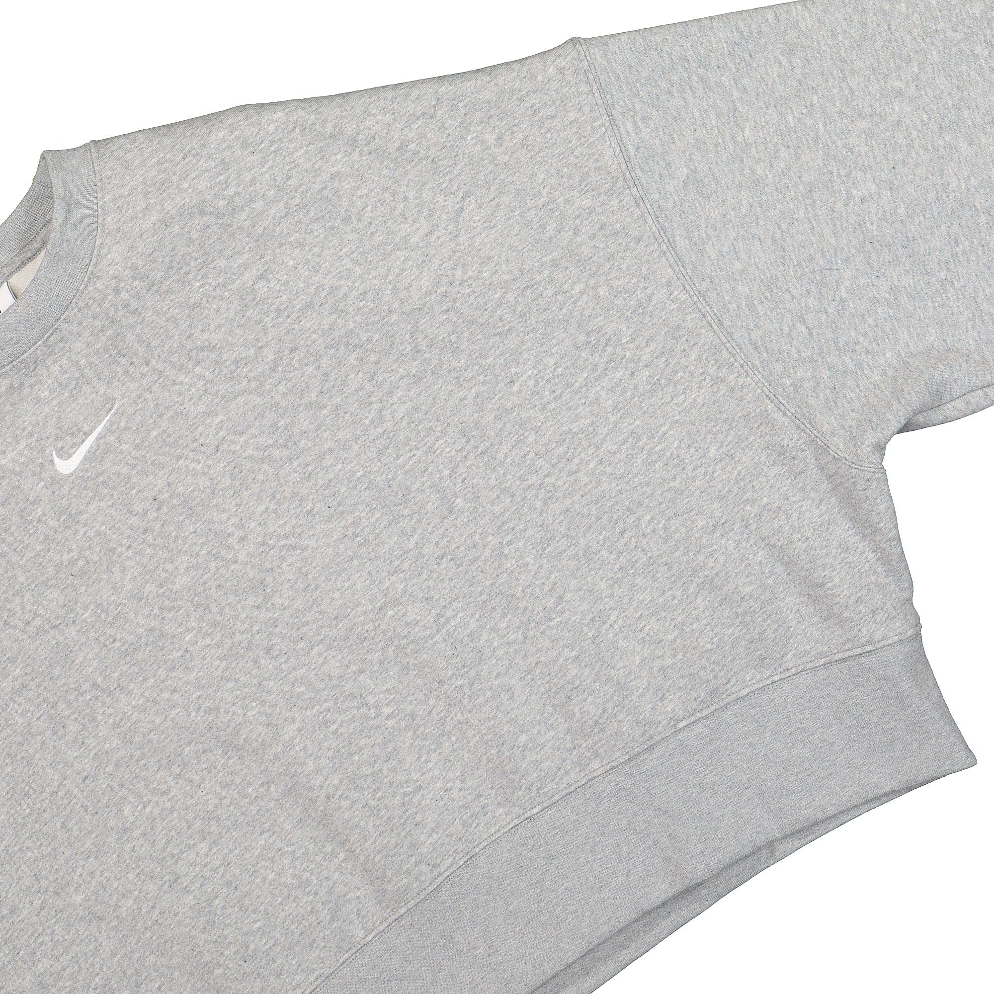 Nike Wmns NSW Essentials Collection Fleece Oversize Crew Dk Grey Heather / Base Grey / White Sweatshirts Detailfoto | Overkill