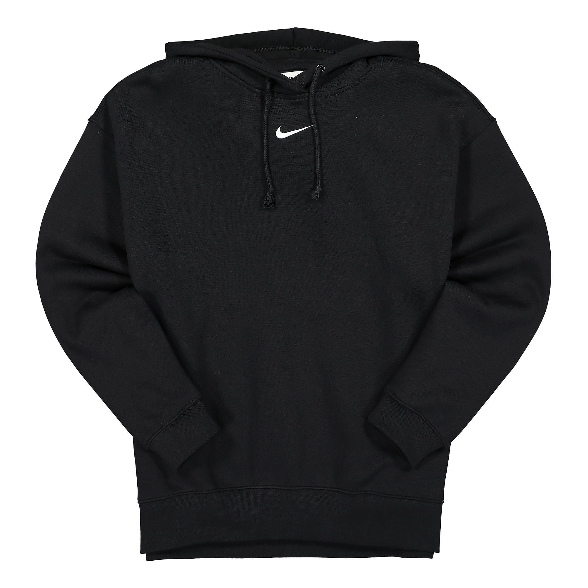 Nike Wmns NSW Essentials Collection Fleece Oversized Hoodie Black / White Hoodies DJ7668 010 | Overkill