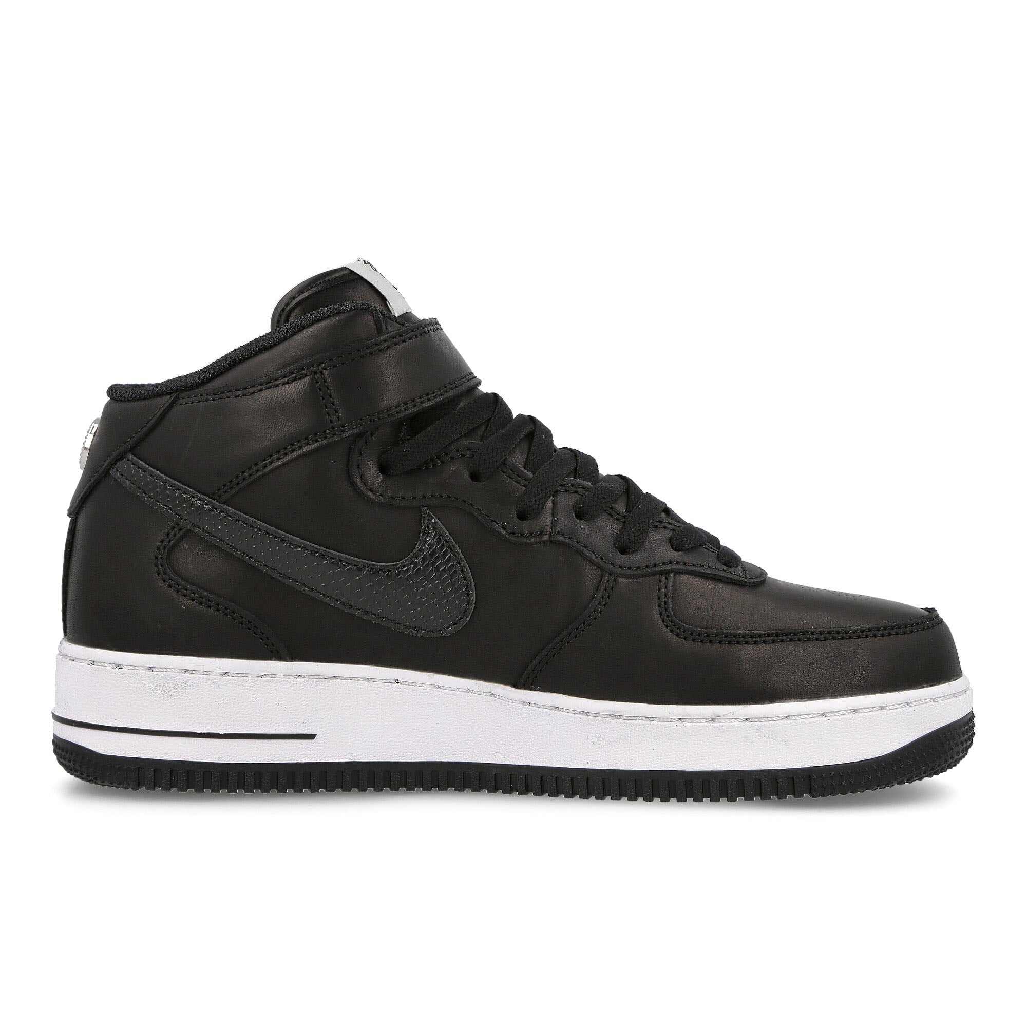 Nike Stussy x Nike Air Force 1 07 Mid Black-Black - Black Sneakers  Silhouette | Overkill
