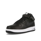 Nike Stussy x Nike Air Force 1 07 Mid Black-Black - Black Sneakers  Close Up | Overkill