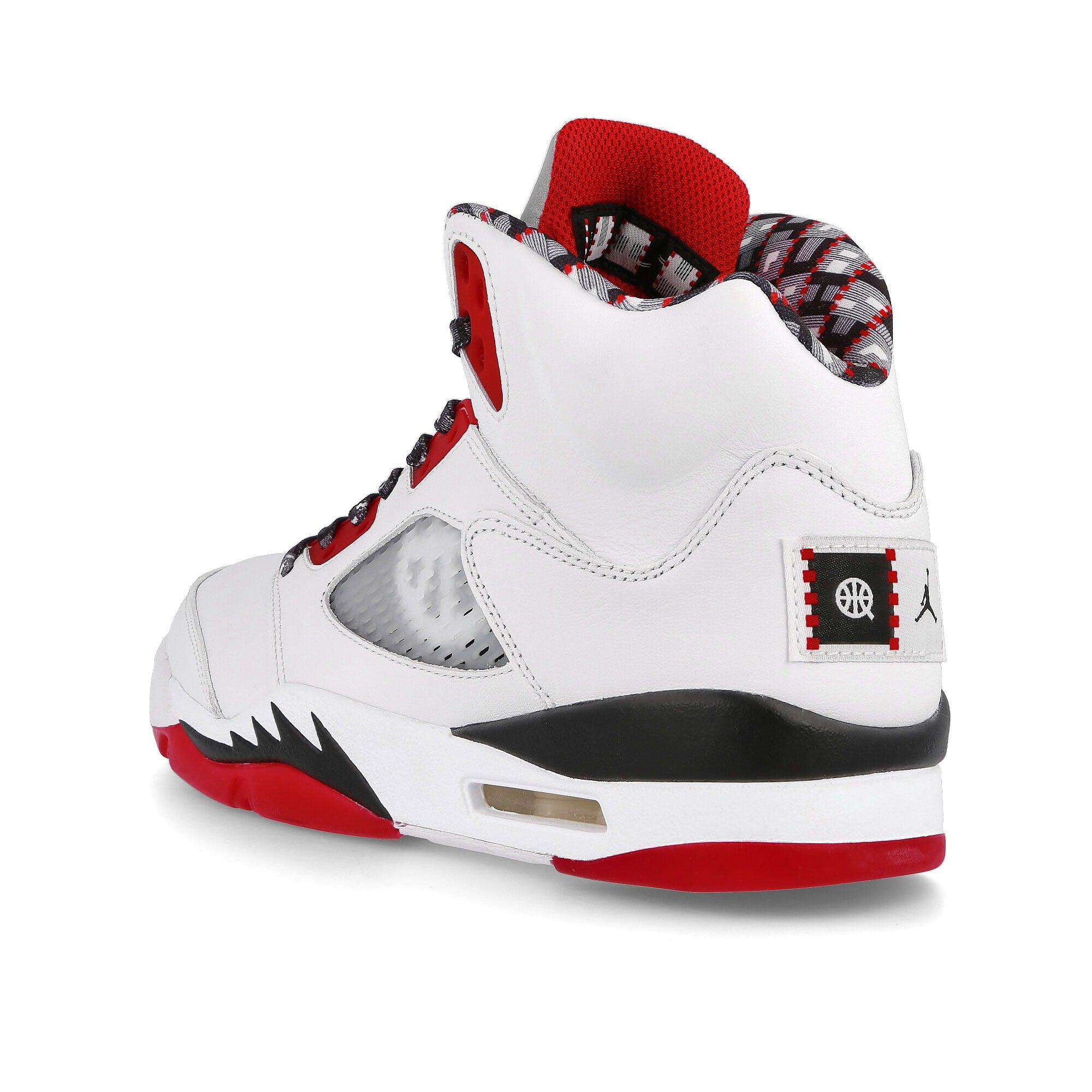 Jordan Air Jordan 5 Retro Quai 54 White / Black - University Red  Close-up | Overkill