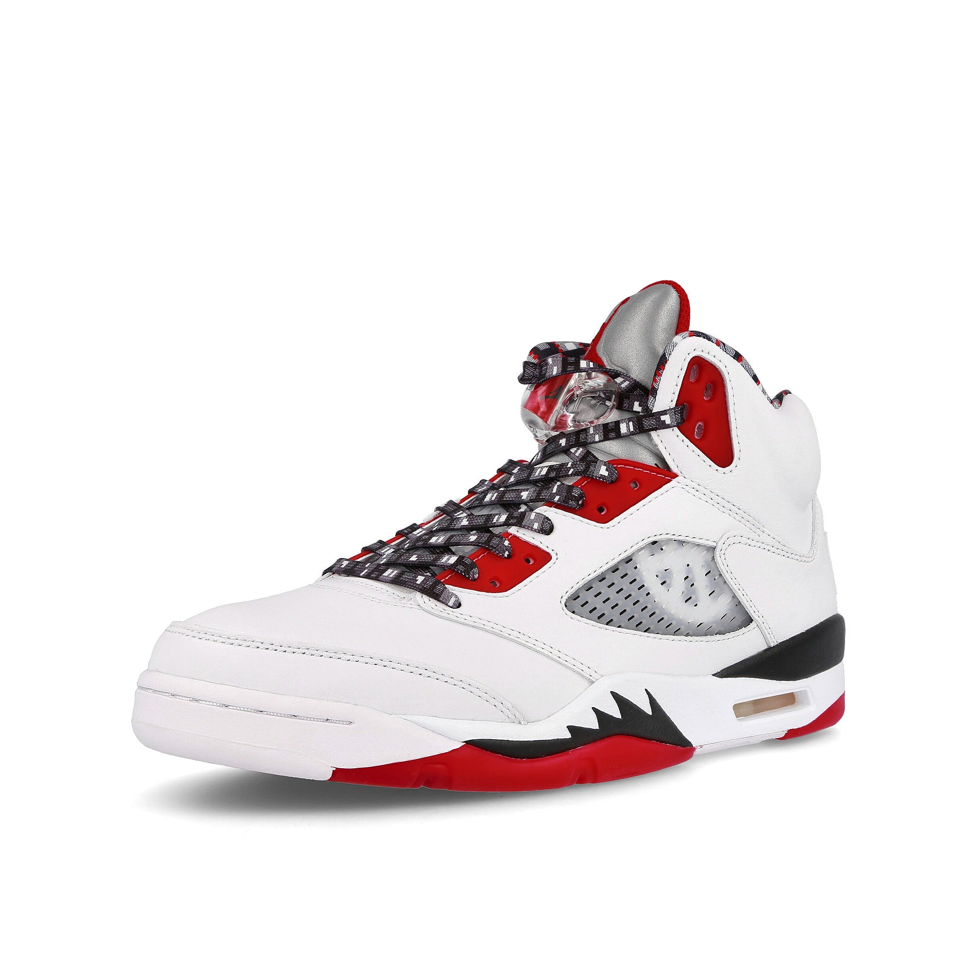 Jordan Air Jordan 5 Retro Quai 54 White / Black - University Red  Detailfoto | Overkill