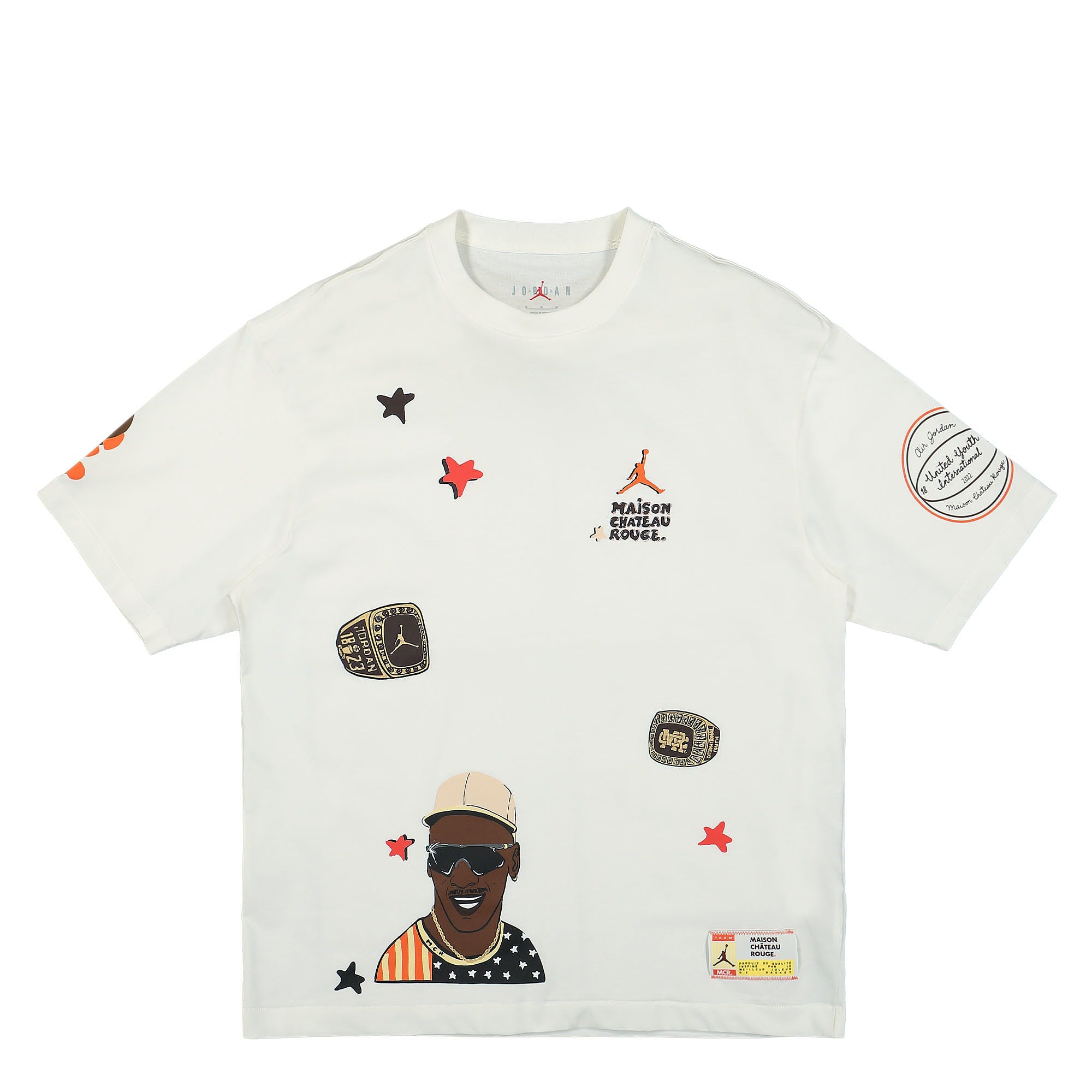 Jordan Maison Chateau Rouge x Air Jordan AJ2 Tee Sail T-Shirts DJ9766 133 | Overkill