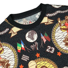 Jordan Maison Chateau Rouge x Air Jordan AOP Tee Black / Sail / Orange T-Shirts Close-up | Overkill