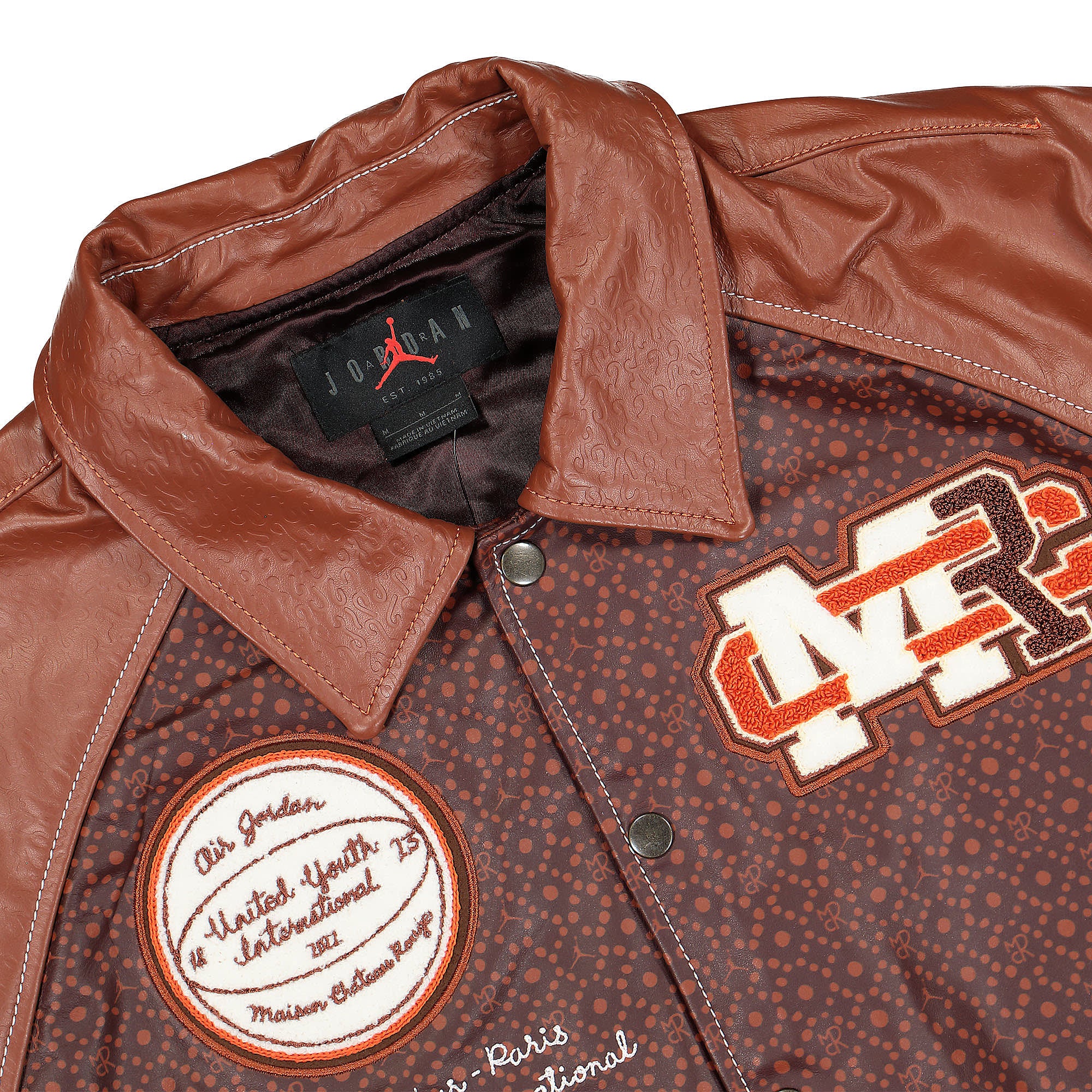 Jordan Maison Chateau Rouge x Air Jordan Flight Jacket Brown Basal Jackets Material | Overkill