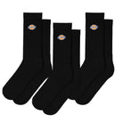 Dickies Valley Grove Socks 3 Pack Black Socks DK0A4X82BLK1 | Overkill