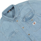 Dickies Kibler Long Sleeve Vintage Blue Shirts Close-up | Overkill