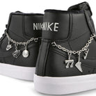 Nike wmns blazer mid 77 lx Black-Black - Metallic Silver Mid Top Sneakers  Detailfoto | Overkill