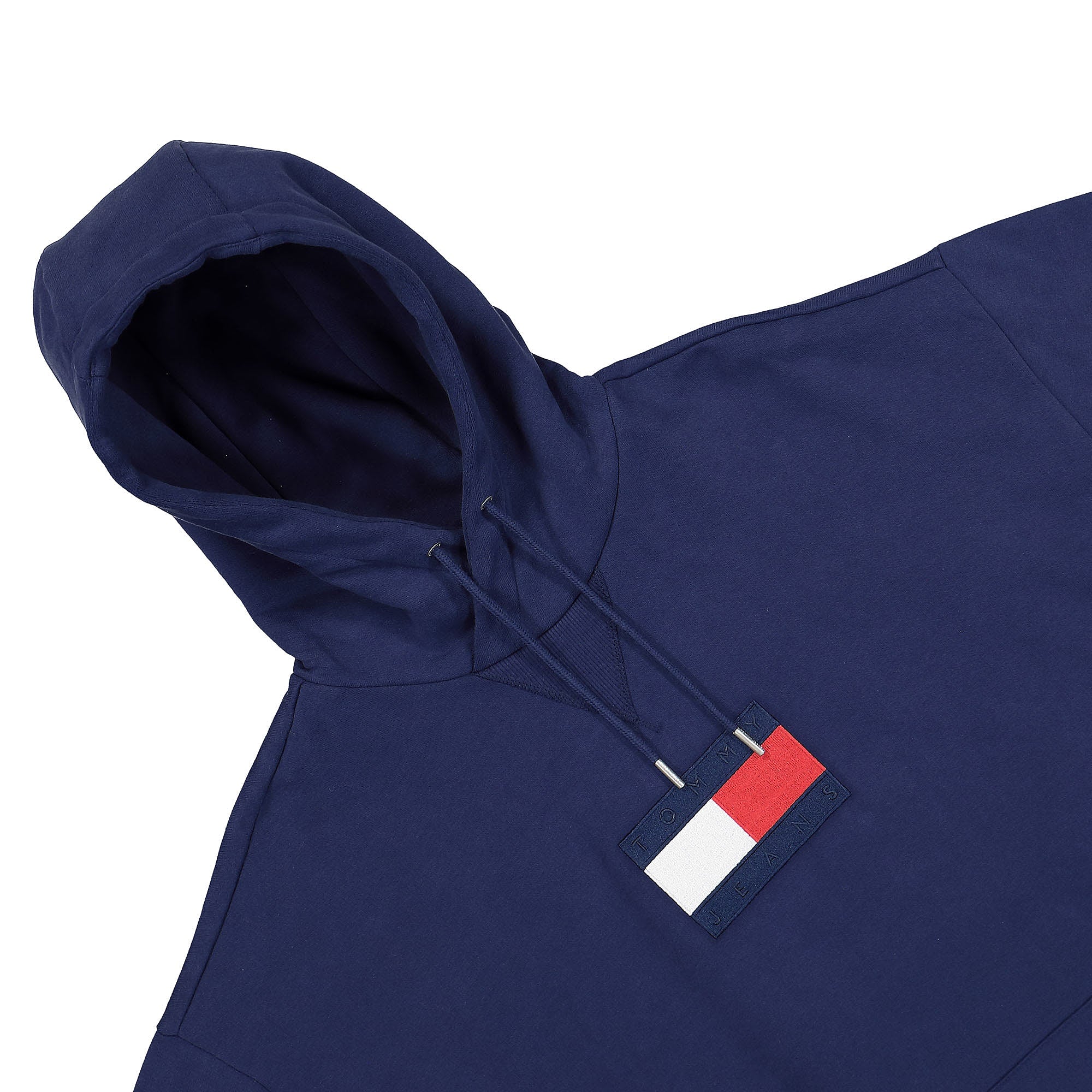 Tommy Jeans TJCU Flag Hoodie Yale Navy Hoodies Close-up | Overkill