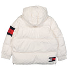 Tommy Jeans TJCU Monogram Puffer Jacket Ancient White Puffer Jackets Material | Overkill