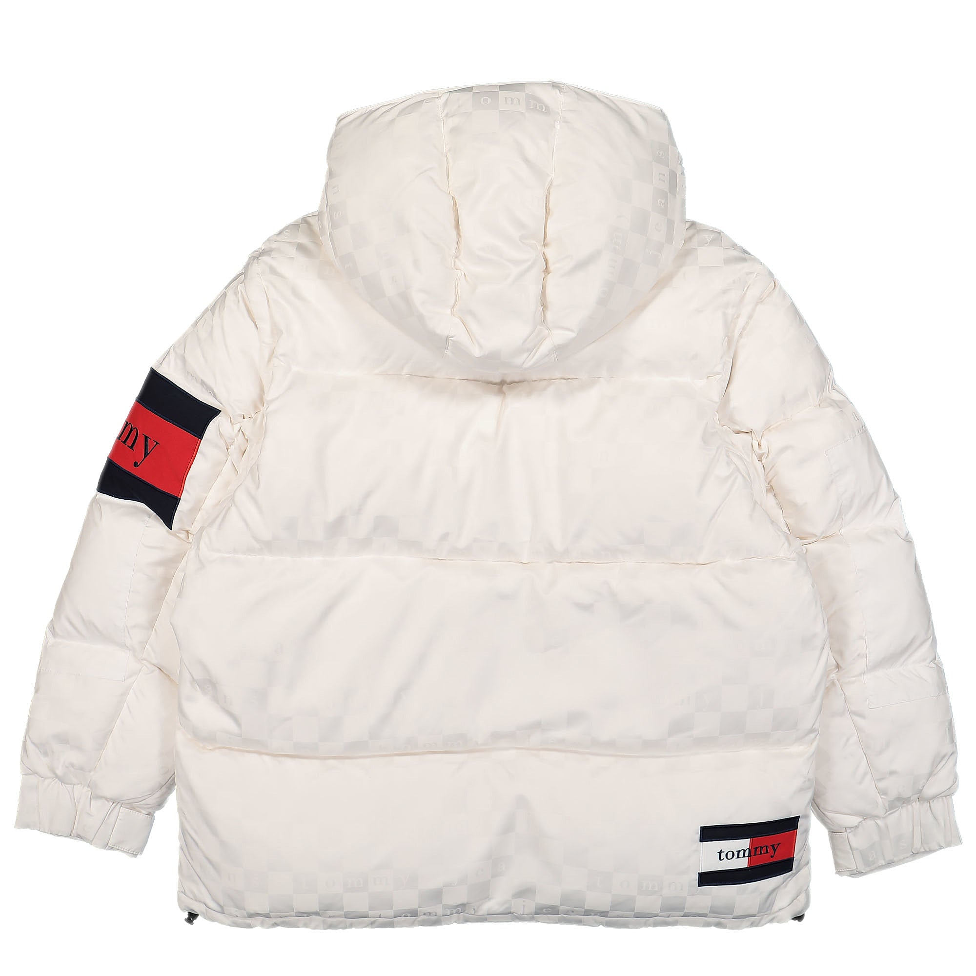 Tommy Jeans TJCU Monogram Puffer Jacket Ancient White Puffer Jackets Material | Overkill