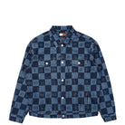 Tommy Jeans TJCU Monogram Trucker Jacket Indigo Denim Stone Washed Jackets DM0DM151851A5 | Overkill