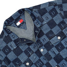 Tommy Jeans TJCU Monogram Trucker Jacket Indigo Denim Stone Washed Jackets Close-up | Overkill