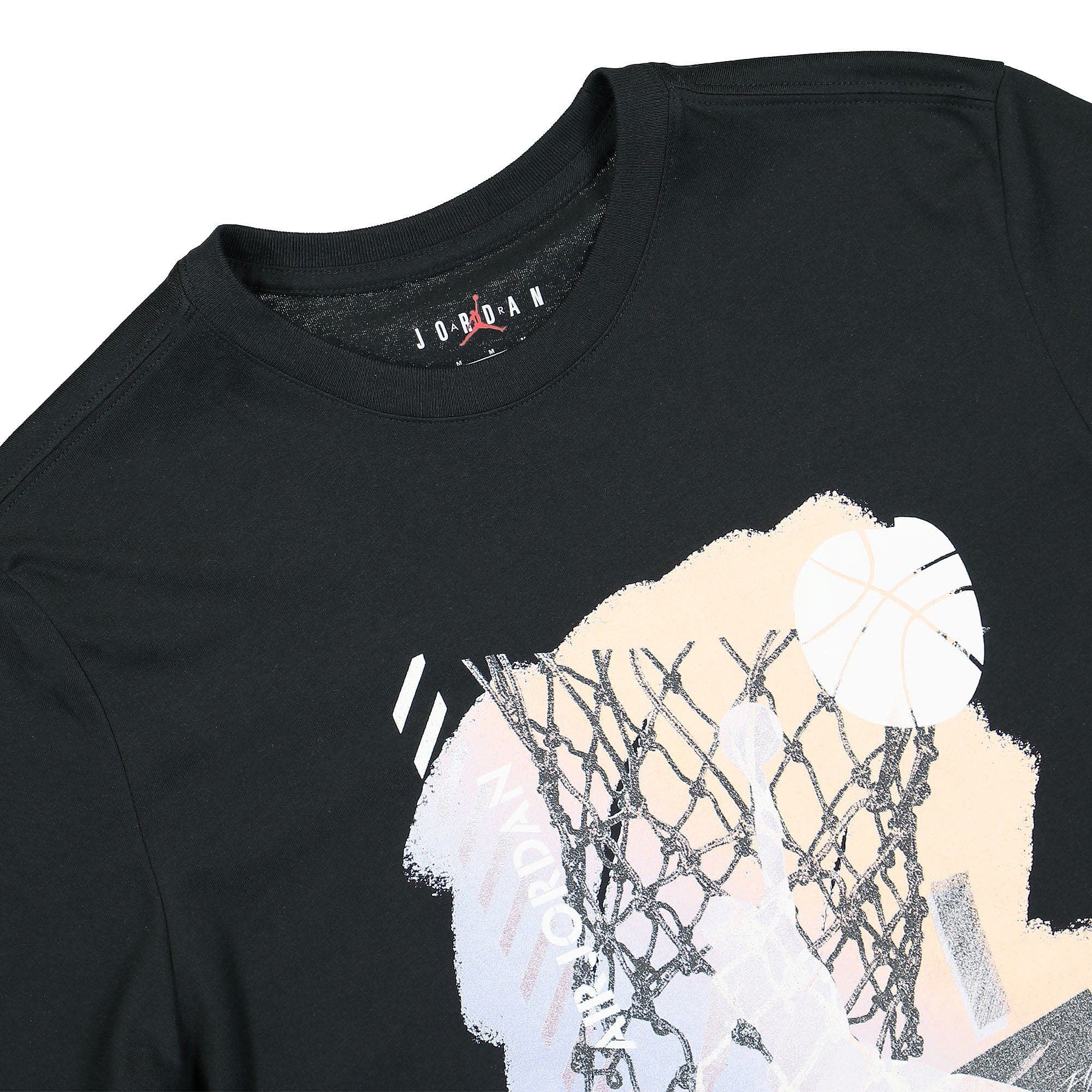 Jordan Air Jordan Brand Graphic Crew Tee Black / White T-Shirts Close-up | Overkill