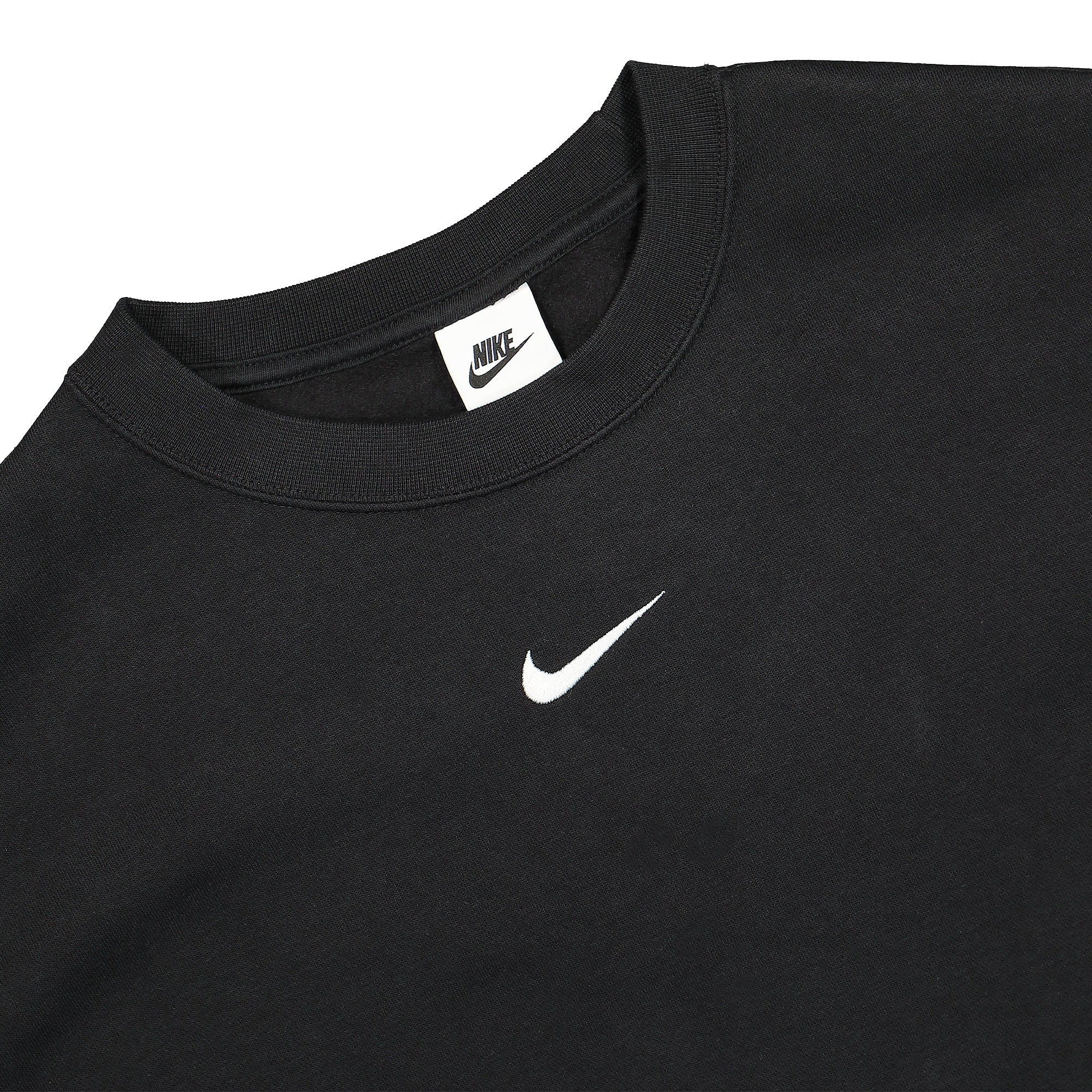 Nike Wmns NSW Essentials Collection Over-Oversized Fleece Sweatshirt Black / White Sweatshirts Close-up | Overkill