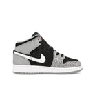 Jordan Air Jordan 1 Mid SE GS Black / University Red - White - Light Smoke Grey   Material | Overkill