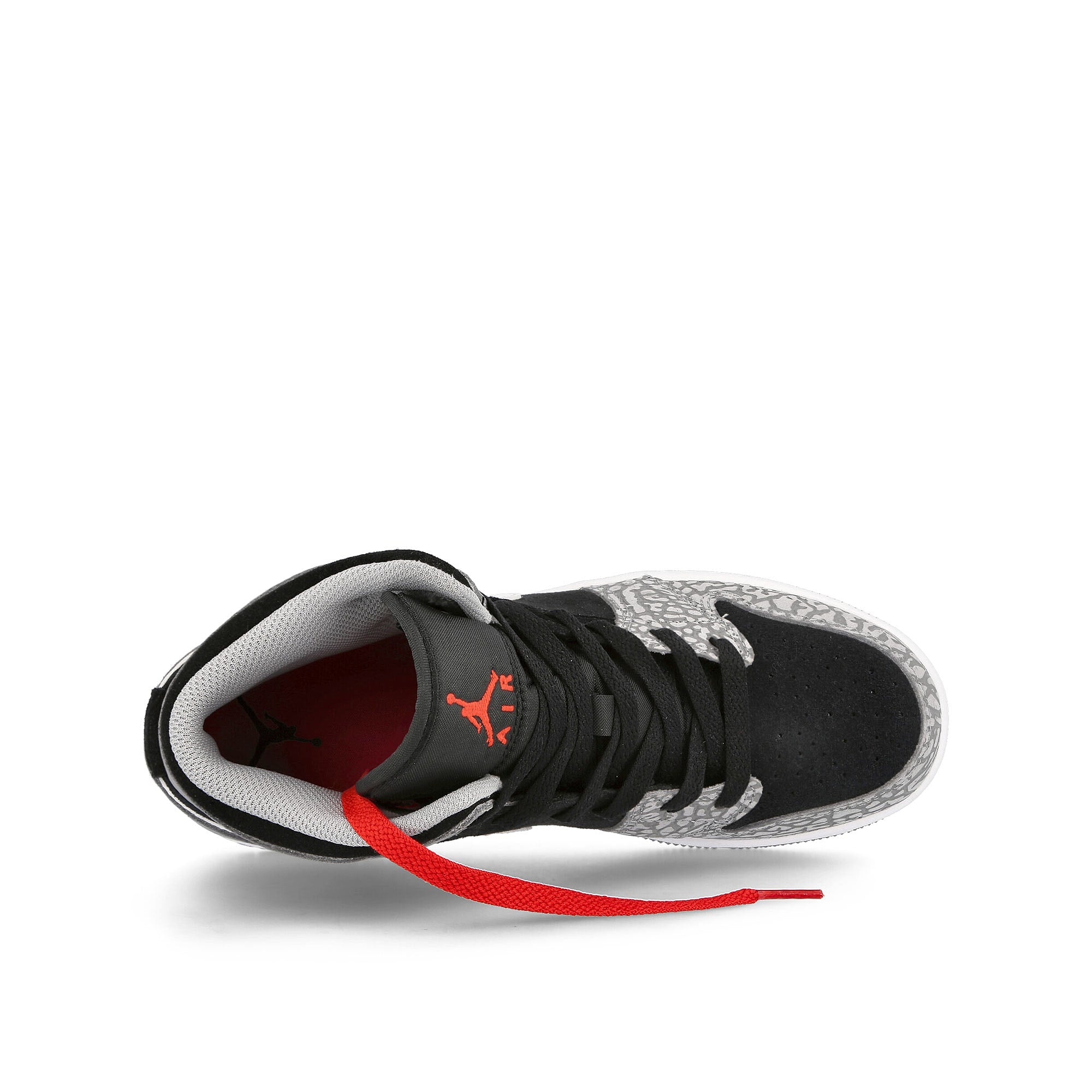 Jordan Air Jordan 1 Mid SE GS Black / University Red - White - Light Smoke Grey  Detail view 1 | Overkill