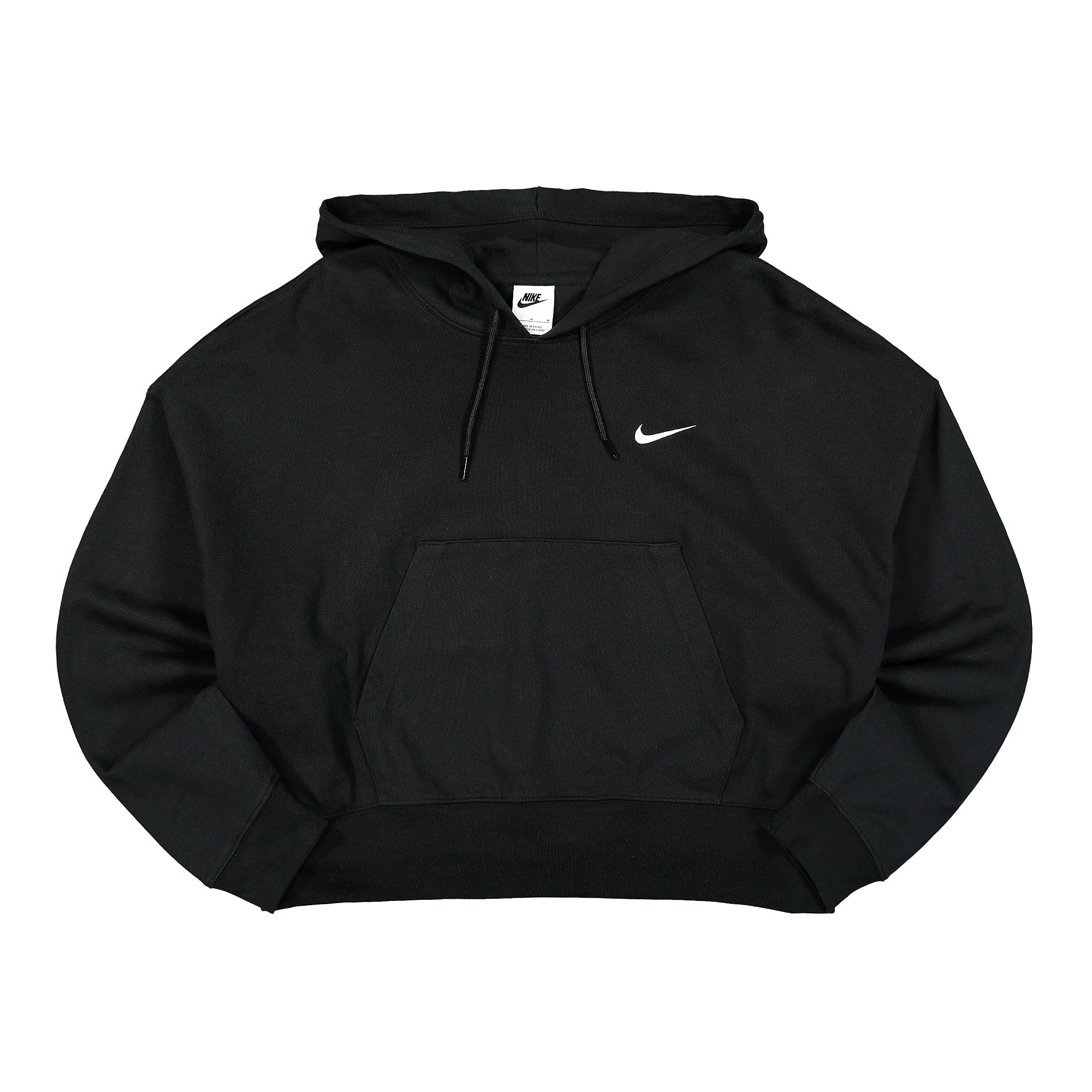 Nike Wmns NSW Oversized Jersey Hoodie Black / White Hoodies DM6417 010 | Overkill