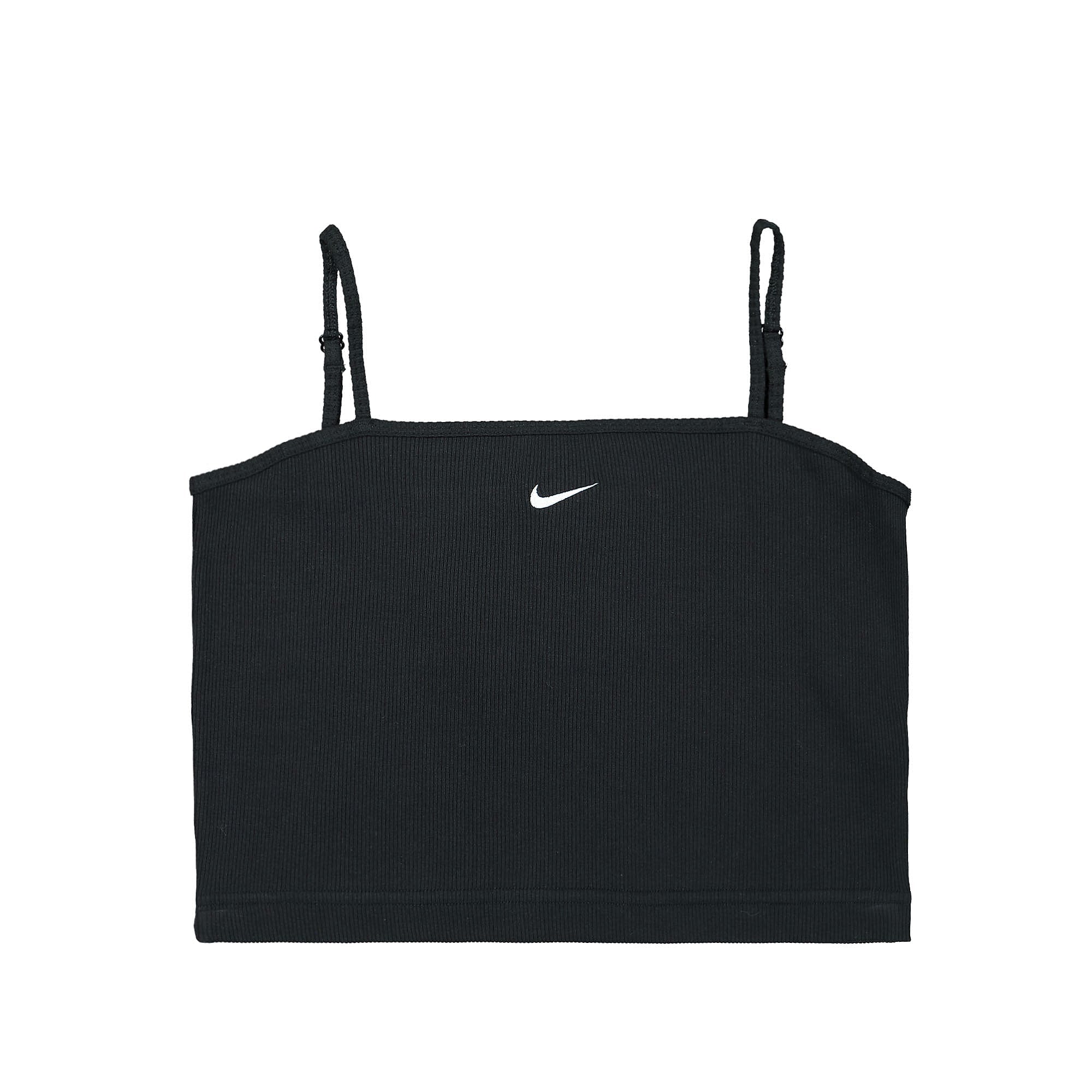 Nike Wmns Essentials Rib Crop Top Black / White Tops DM6737 010 | Overkill
