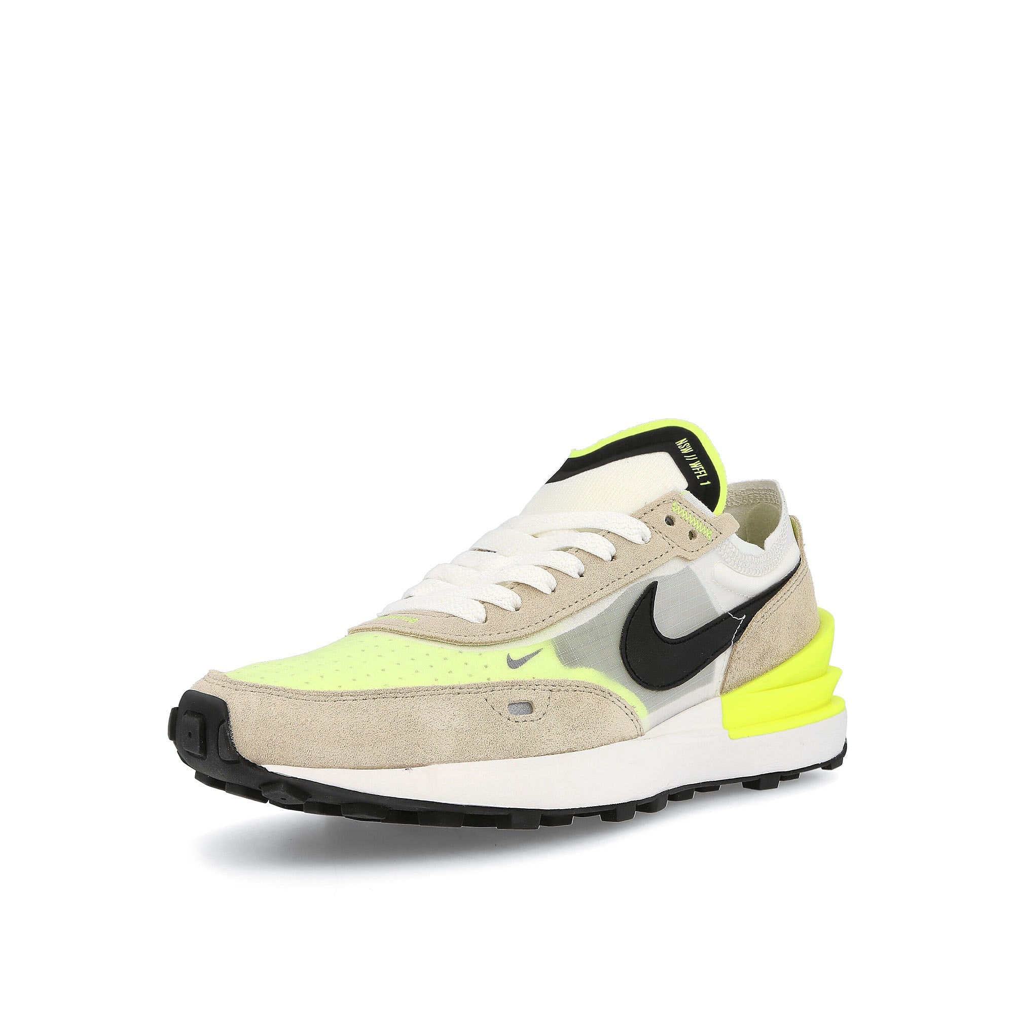 Nike wmns waffle one Summit White-Black - Rattan - Volt Sneakers  Close Up | Overkill