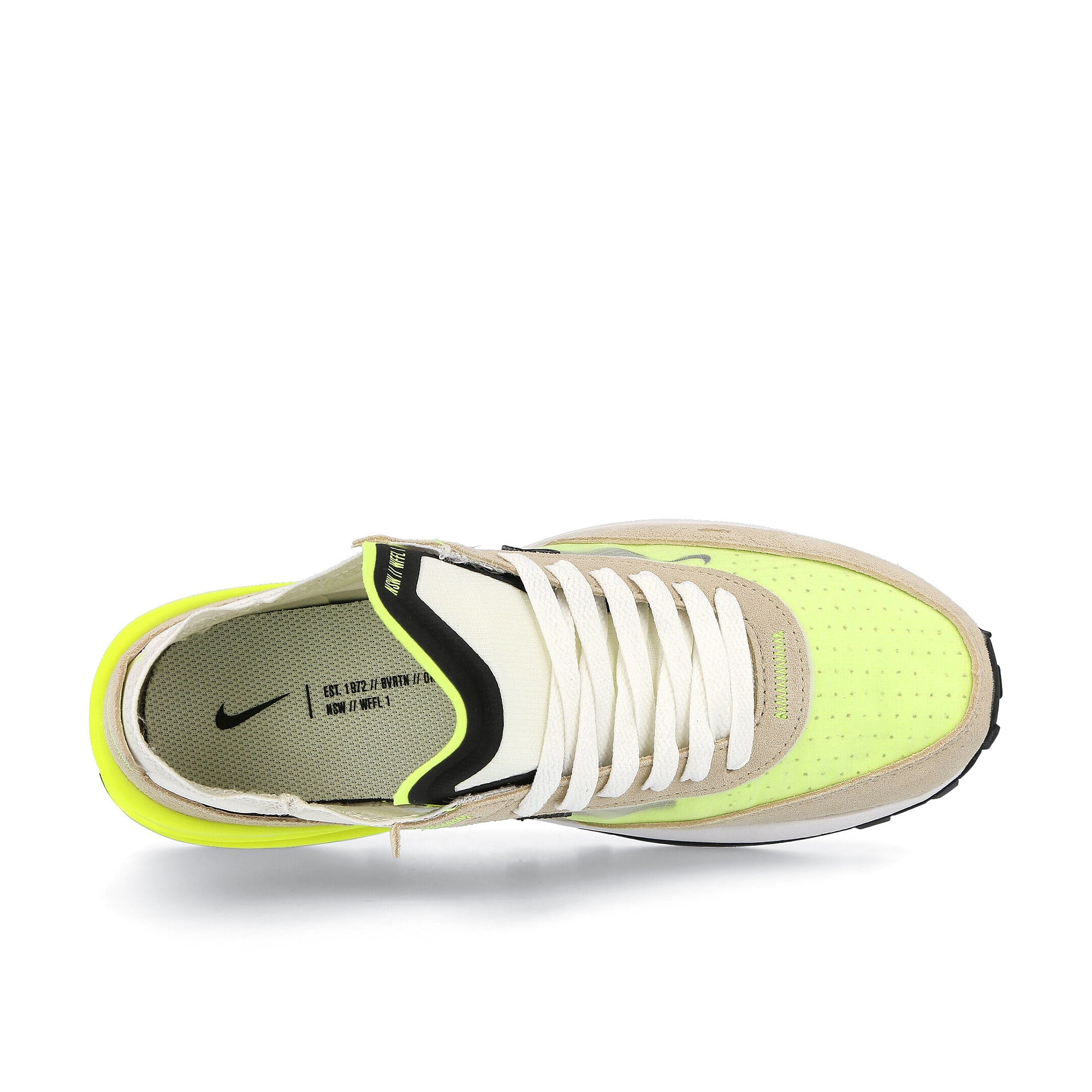 Nike wmns waffle one Summit White-Black - Rattan - Volt Sneakers  Detailfoto | Overkill