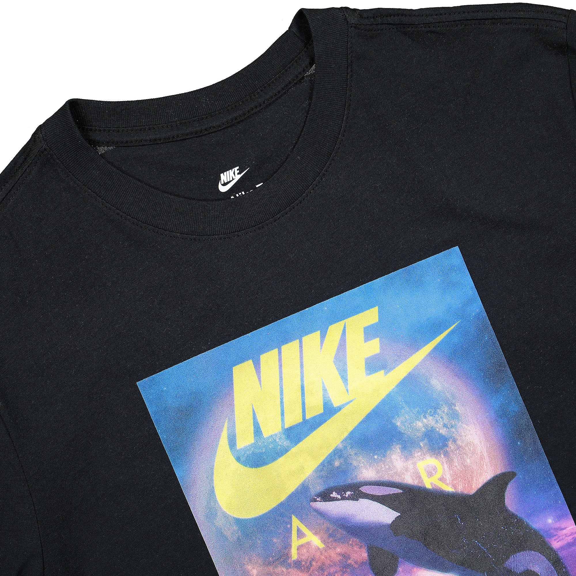 Nike NSW Whale Photo Tee Black T-Shirts Close-up | Overkill