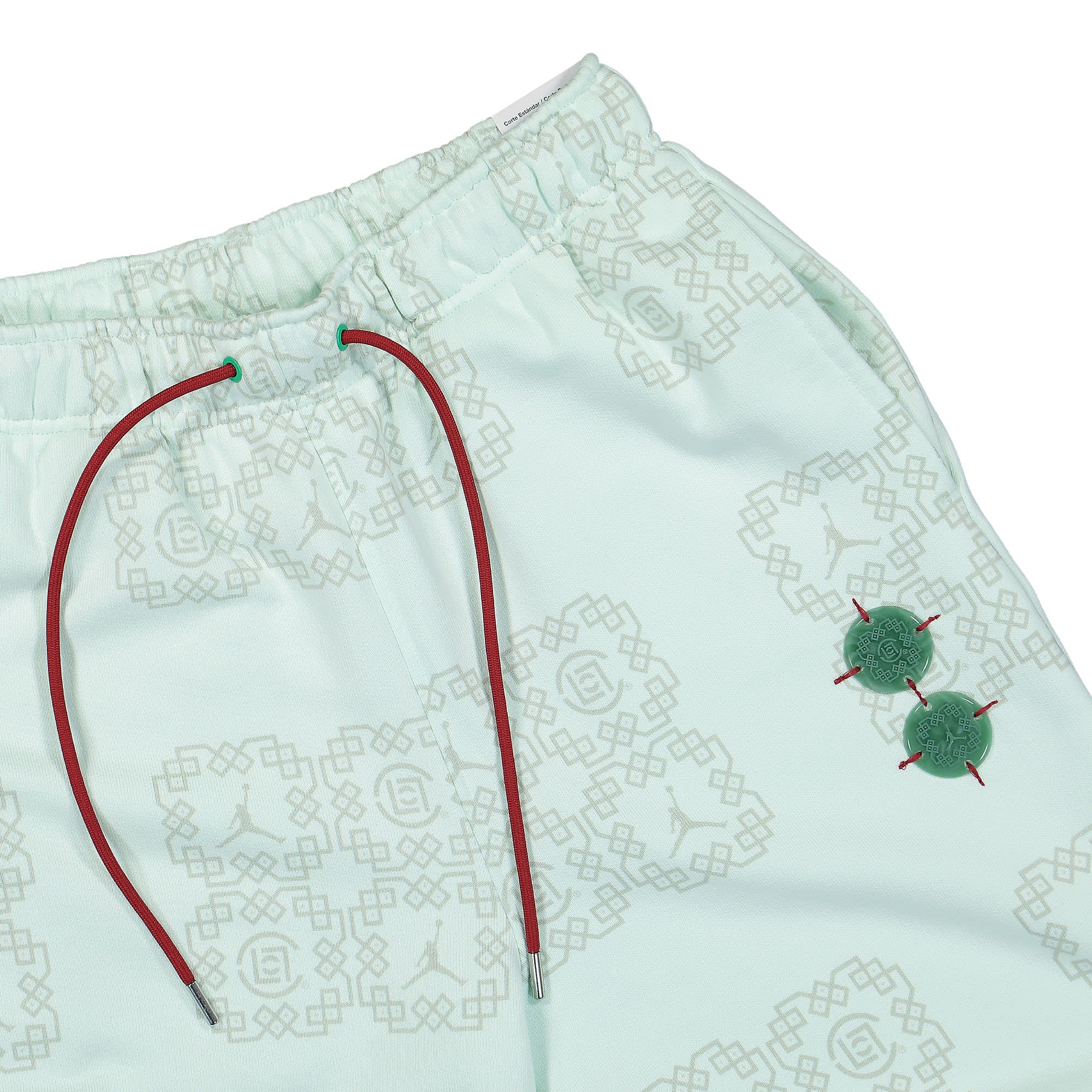 Jordan Clot x Air Jordan All Over Print Fleece Pant Barely Green / Light Silver / Storm Red Sweat & Track Pants Detailfoto | Overkill