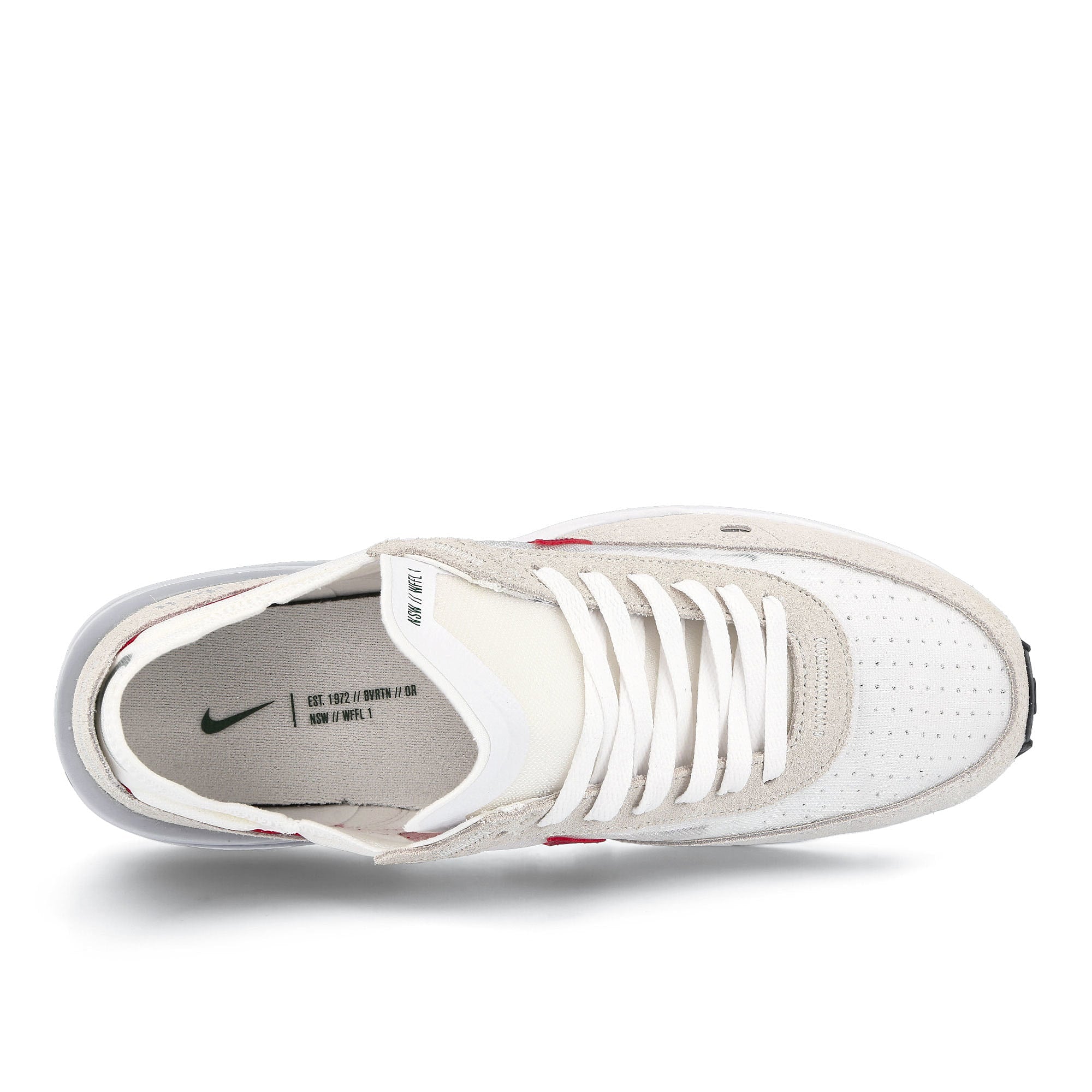 Nike waffle one White / University Red - Noble Green  Detail view 1 | Overkill