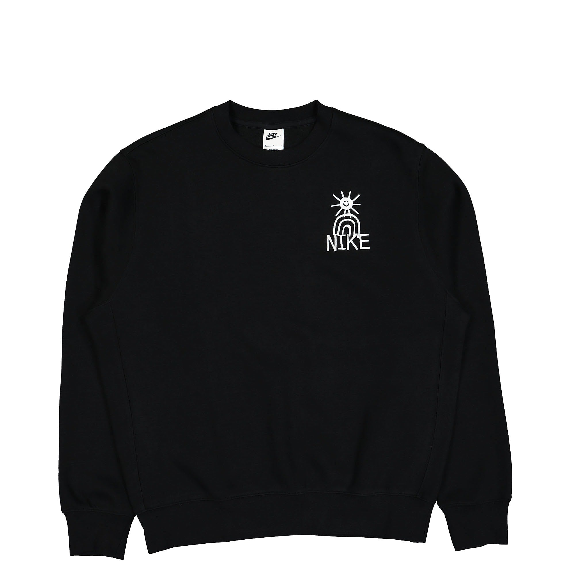 Nike NSW HBR-C Crew Black / White Sweatshirts DQ4072 010 | Overkill