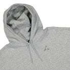 Jordan W Brooklyn Fleece Hoodie Dark Grey Heather / White Hoodies Close-up | Overkill