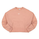 Nike Wmns NSW Essentials Collection Fleece Oversized Crew Sweatshirt Rose Whisper / White Sweatshirts DQ5096 609 | Overkill