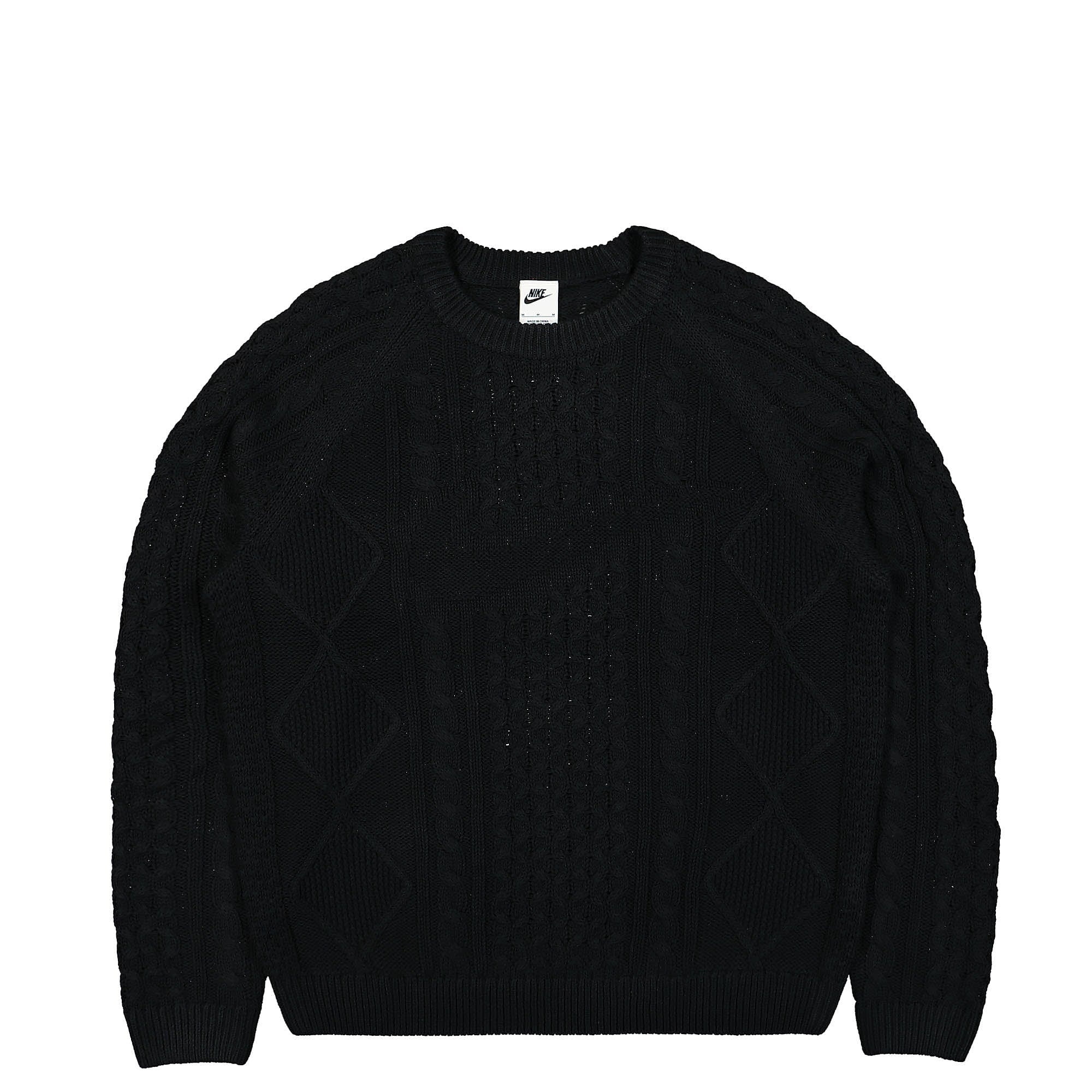 Nike Cable Knit Long Sleeve Sweater DQ5176 010 | OVERKILL
