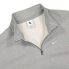 Nike Solo Swoosh Hooded Long Sleeve Top Dark Grey Heather / White Hoodies Close-up | Overkill