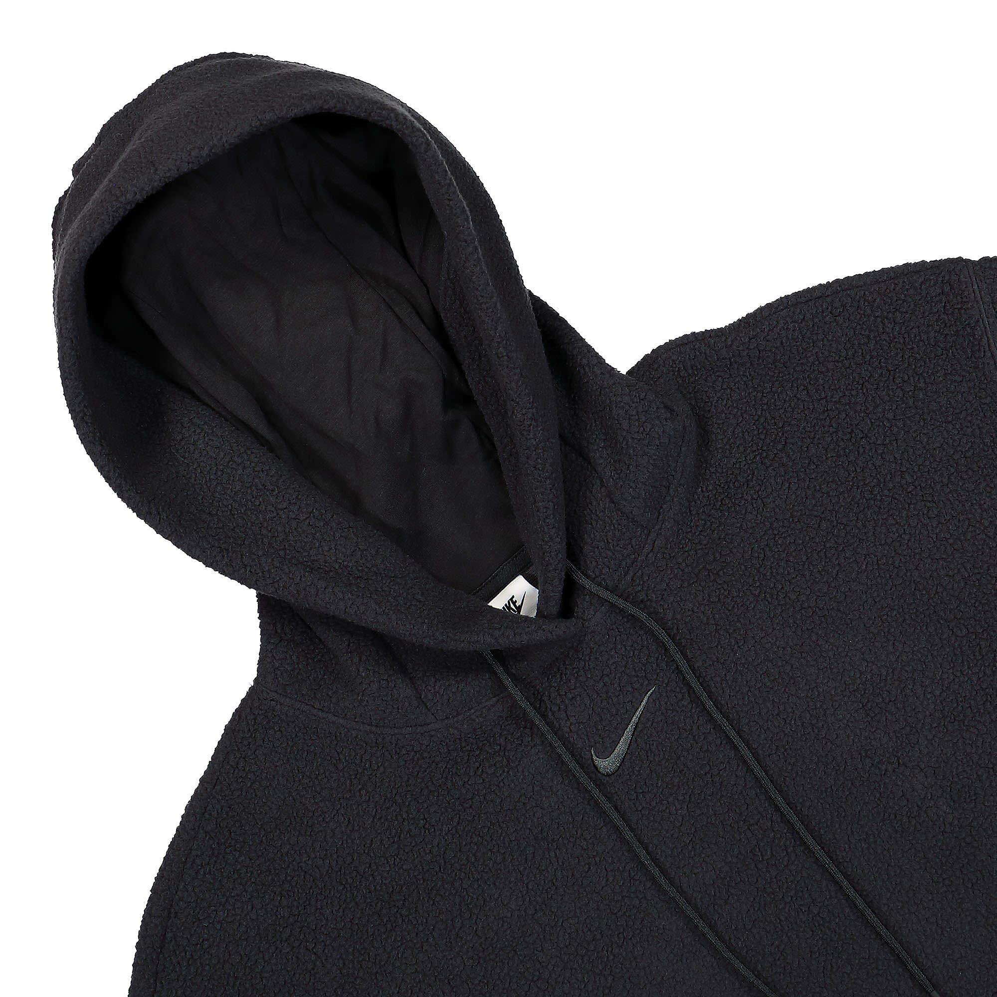 Nike Wmns NSW Plush Pullover Hoodie Black / Dark Smoke Grey Hoodies Close-up | Overkill