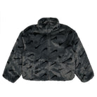 Nike Wmns Printed Faux Fur Jacket Dark Smoke Grey / Black / Black Jackets DQ6842 070 | Overkill
